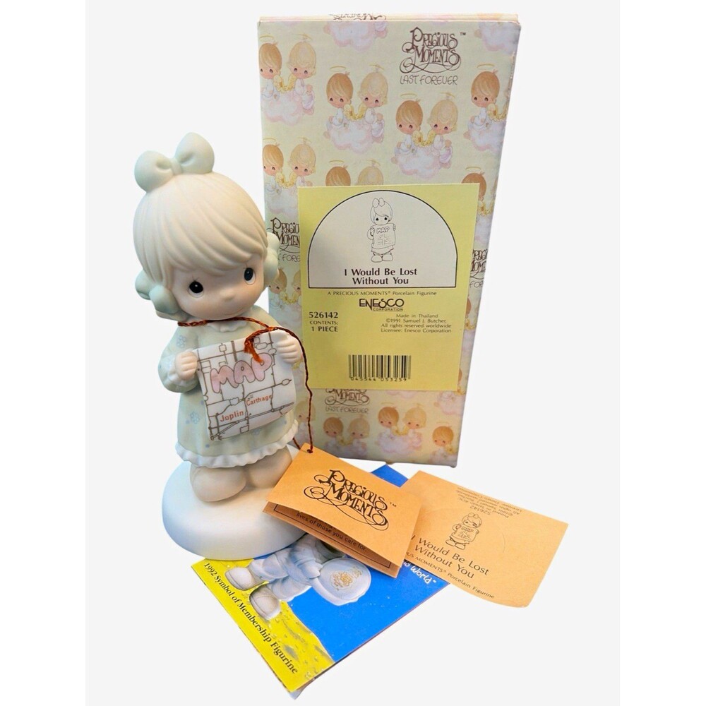 Precious Moments "I Would Be Lost Without You" Porcelain Figurine 1991 526142